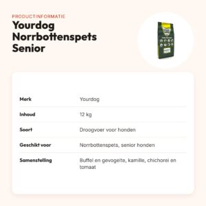 Yourdog hondenvoer Norrbottenspets Senior 12 kg – buffel en gevogelte – productinformatie