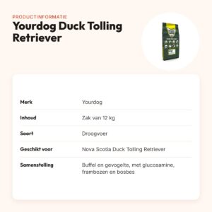 Yourdog hondenvoer Nova Scotia Duck Tolling Retriever 12 kg – productinformatie