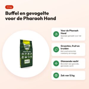 Yourdog hondenvoer Pharaoh Hond 12 kg – buffel en gevogelte – voordelen