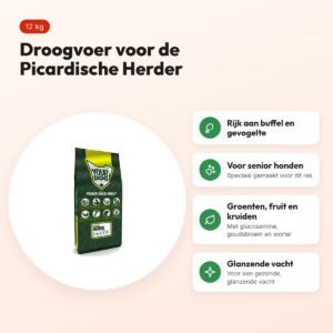 Yourdog hondenvoer Picardische Herder Senior 12 kg – buffel en gevogelte – voordelen