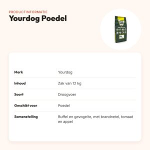 Yourdog hondenvoer Poedel 12 kg – buffel en gevogelte – productinformatie