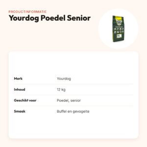 Yourdog hondenvoer Poedel Senior 12 kg – buffel en gevogelte – productinformatie