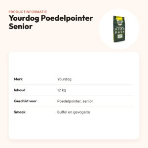 Yourdog hondenvoer Poedelpointer Senior 12 kg – buffel en gevogelte – productinformatie
