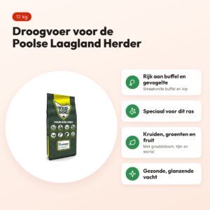 Yourdog hondenvoer Poolse Laagland Herder 12 kg – buffel en gevogelte – voordelen