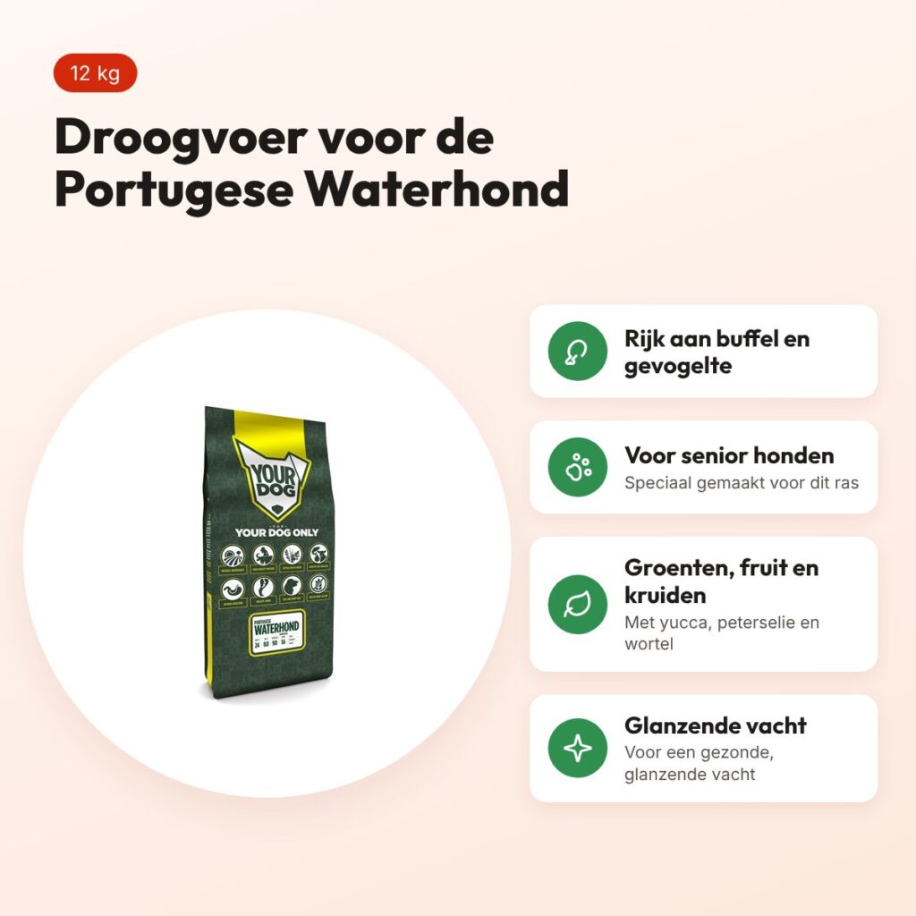 Yourdog hondenvoer Portugese Waterhond Senior 12 kg – buffel en gevogelte – voordelen