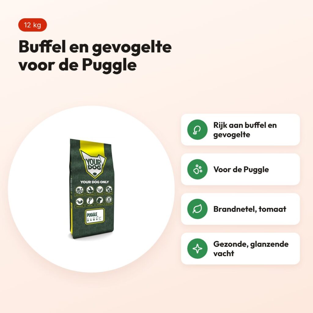 Yourdog hondenvoer Puggle 12 kg – buffel en gevogelte – voordelen