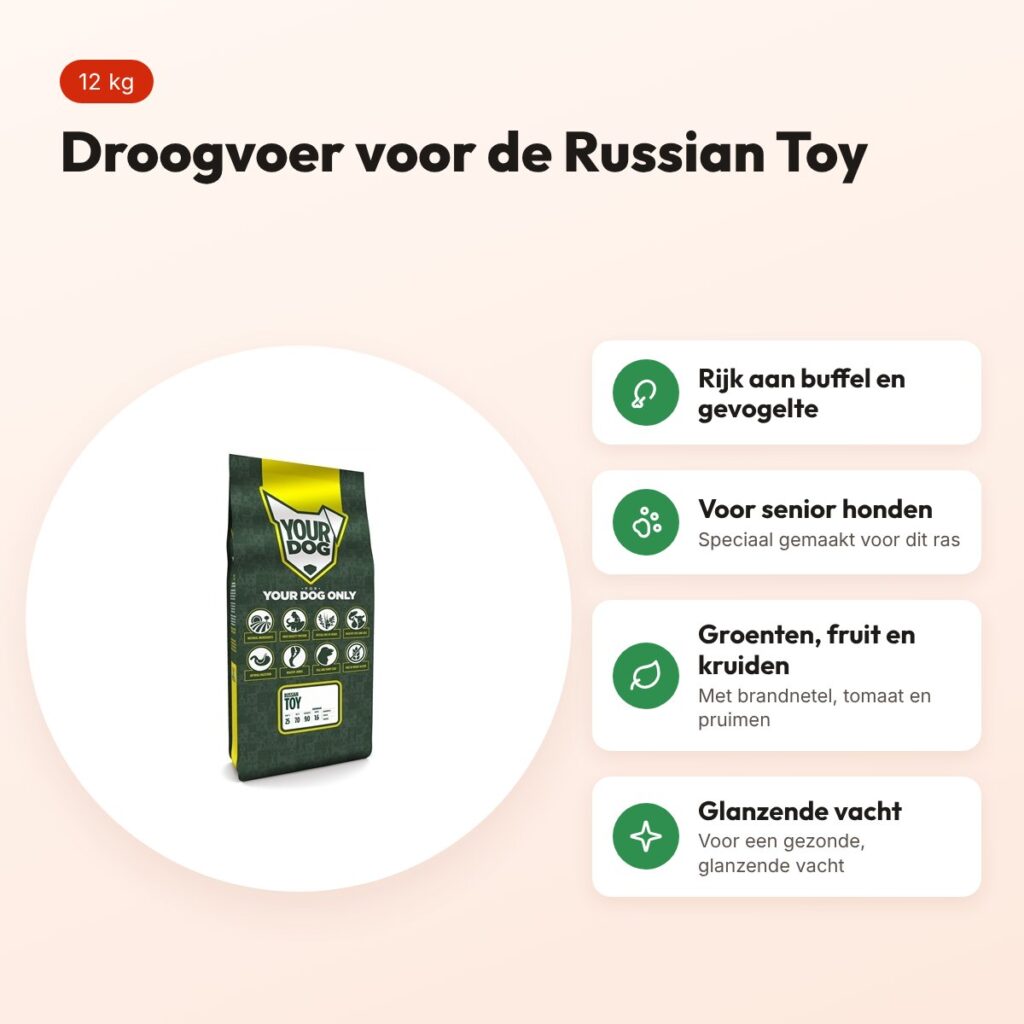 Yourdog hondenvoer Russian Toy Senior 12 kg – buffel en gevogelte – voordelen