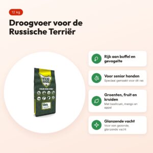 Yourdog hondenvoer Russische Terriër Senior 12 kg – buffel en gevogelte – voordelen