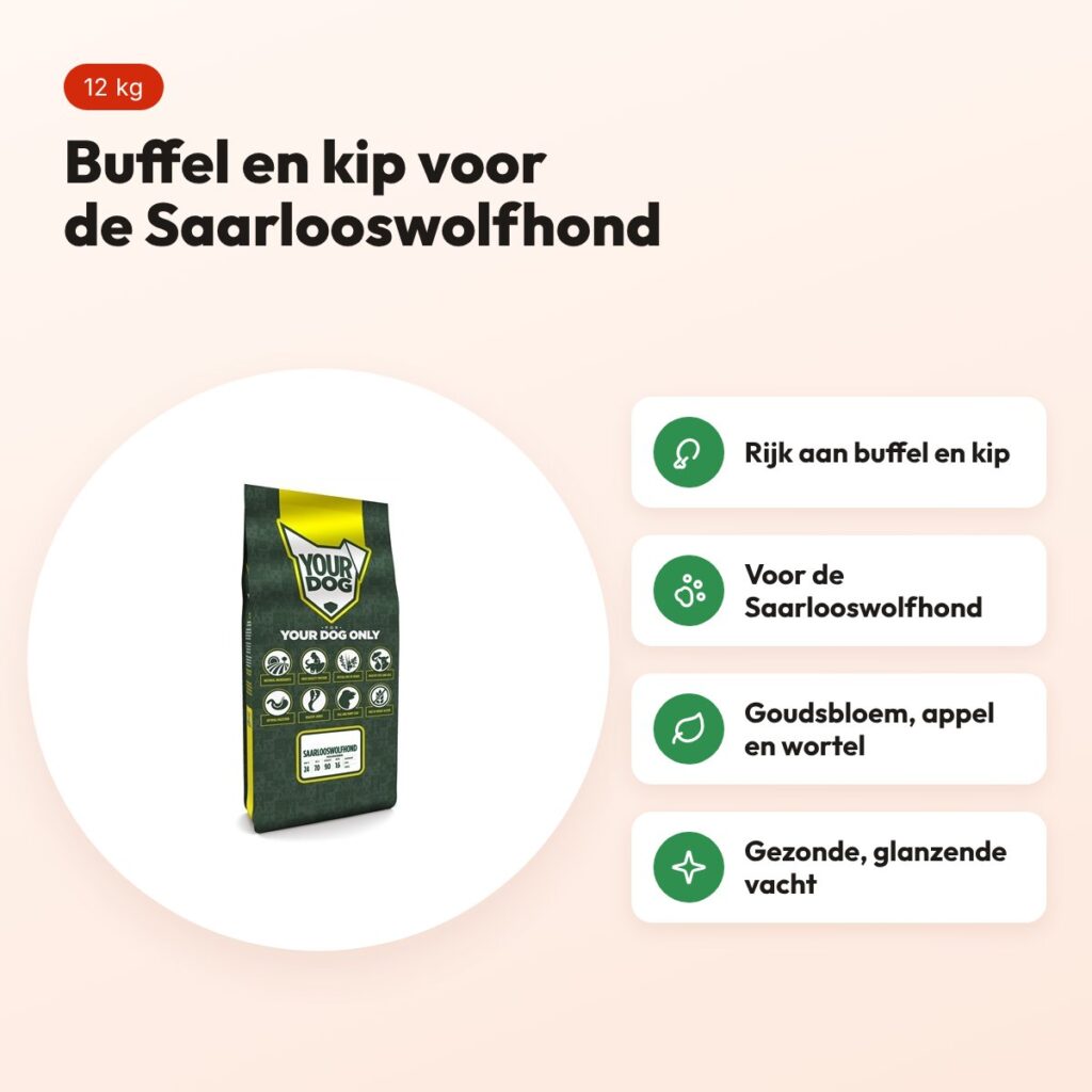 Yourdog hondenvoer Saarlooswolfhond Adult 12 kg – buffel en kip – voordelen