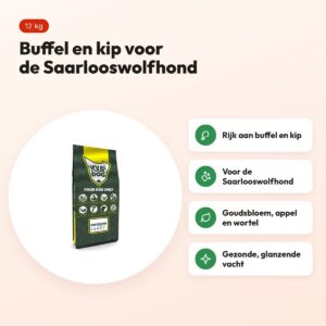 Yourdog hondenvoer Saarlooswolfhond Adult 12 kg – buffel en kip – voordelen