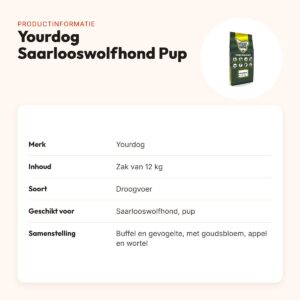 Yourdog hondenvoer Saarlooswolfhond Pup 12 kg – buffel en gevogelte – productinformatie