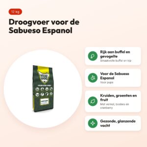 Yourdog hondenvoer Sabueso Espanol Pup 12 kg – buffel en gevogelte – voordelen