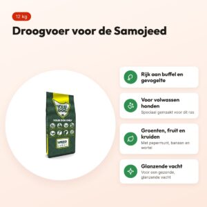 Yourdog hondenvoer Samojeed Adult 12 kg – buffel en gevogelte – voordelen