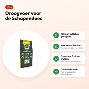 Yourdog hondenvoer Schapendoes Senior 12 kg – buffel en gevogelte – voordelen
