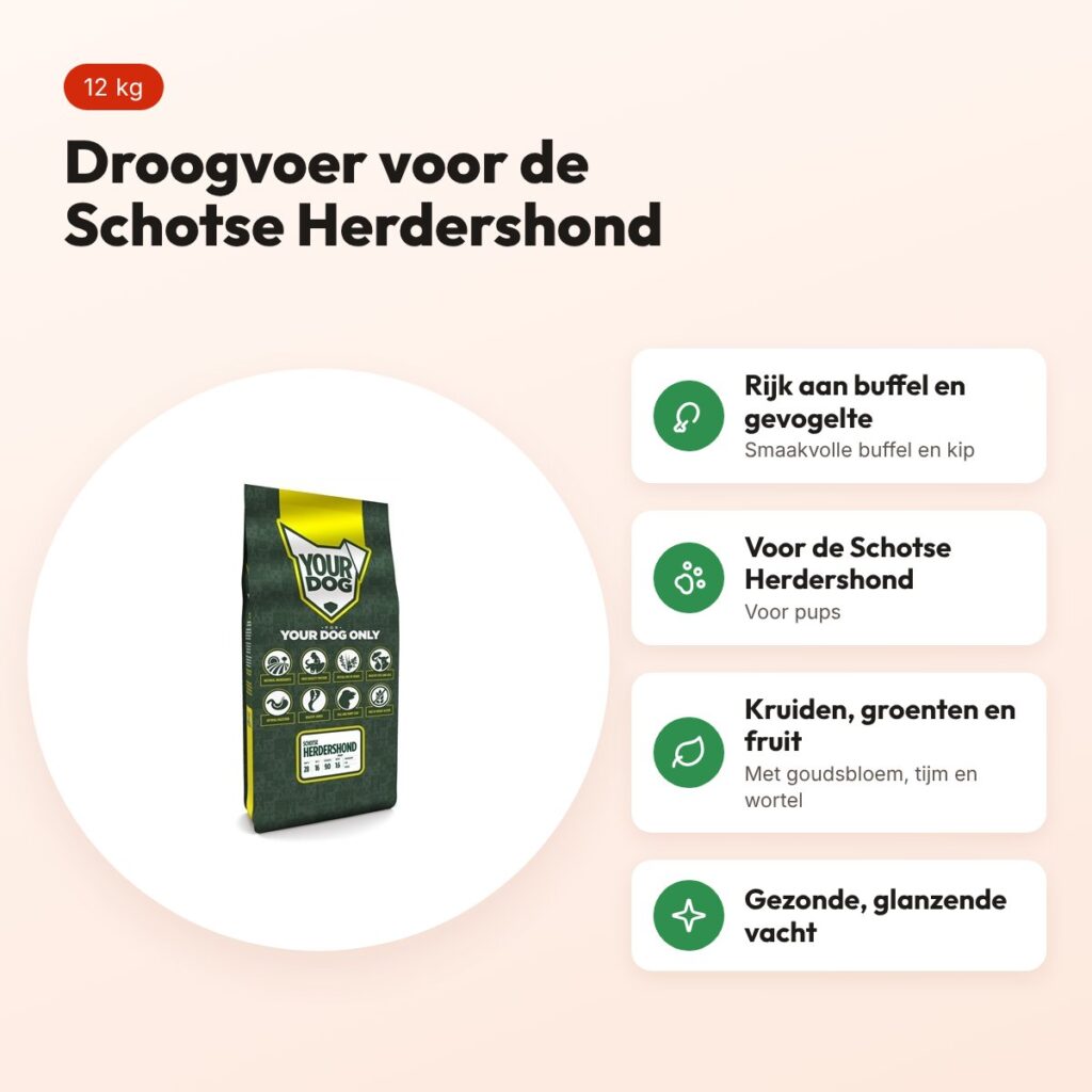 Yourdog hondenvoer Schotse Herdershond Pup 12 kg – buffel en gevogelte – voordelen