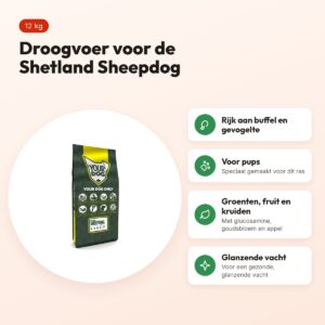 Yourdog hondenvoer Shetland Sheepdog Pup 12 kg – buffel en gevogelte – voordelen