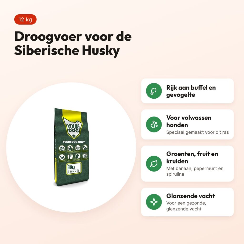 Yourdog hondenvoer Siberische Husky Adult 12 kg – buffel en gevogelte – voordelen