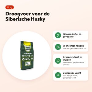 Yourdog hondenvoer Siberische Husky Senior 12 kg – buffel en gevogelte – voordelen