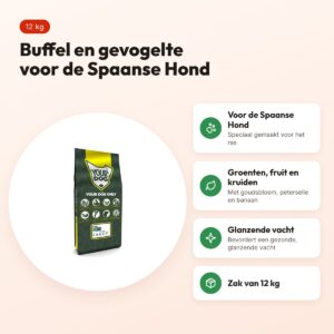 Yourdog hondenvoer Spaanse Hond 12 kg – buffel en gevogelte – voordelen