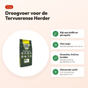 Yourdog hondenvoer Tervuerense Herder Pup 12 kg – buffel en gevogelte – voordelen