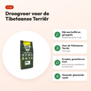 Yourdog hondenvoer Tibetaanse Terriër Pup 12 kg – buffel en gevogelte – voordelen