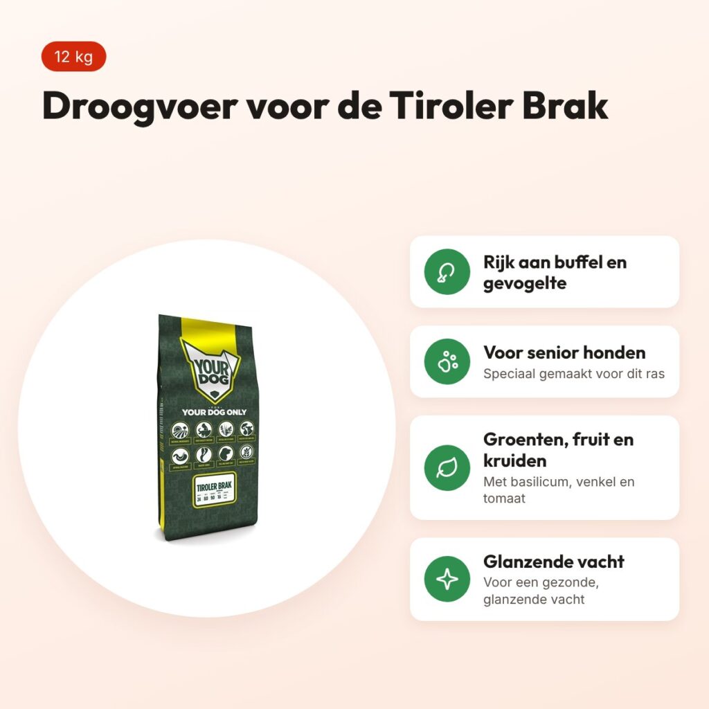 Yourdog hondenvoer Tiroler Brak Senior 12 kg – buffel en gevogelte – voordelen