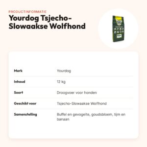Yourdog hondenvoer Tsjecho-Slowaakse Wolfhond 12 kg – buffel en gevogelte – productinformatie