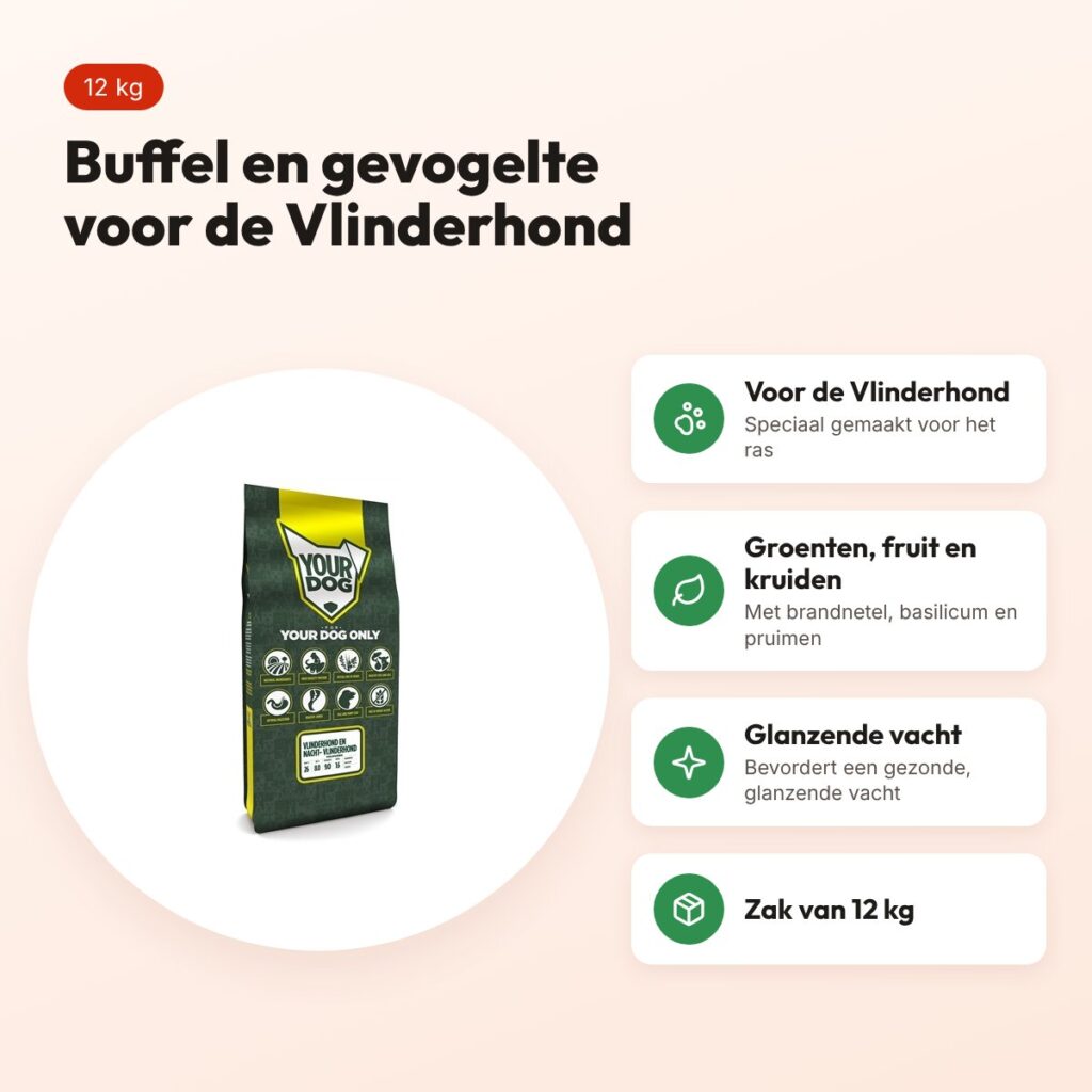 Yourdog hondenvoer Vlinderhond 12 kg – buffel en gevogelte – voordelen