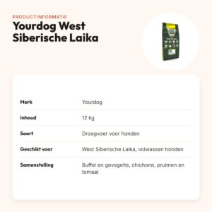 Yourdog hondenvoer West Siberische Laika Adult 12 kg – buffel en gevogelte – productinformatie
