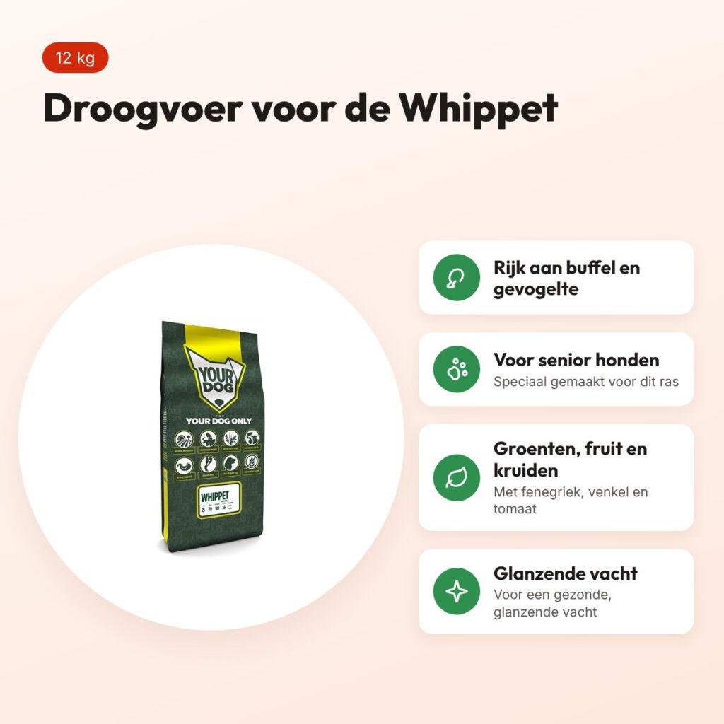 Yourdog hondenvoer Whippet Senior 12 kg – buffel en gevogelte – voordelen