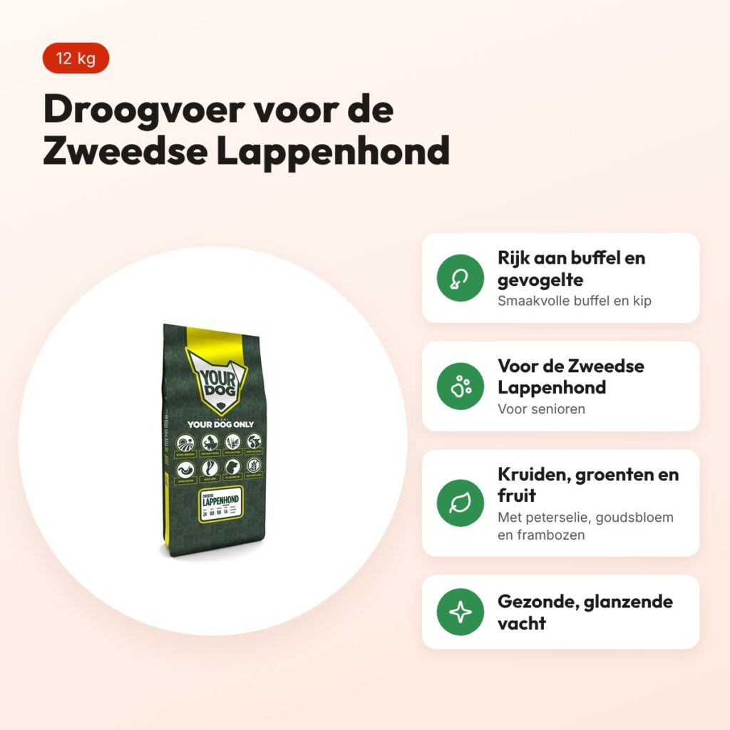 Yourdog hondenvoer Zweedse Lappenhond Senior 12 kg – buffel en gevogelte – voordelen