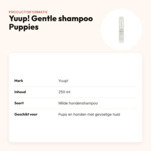 Yuup! Gentle shampoo Puppies & Sensitive 250 ml – productinformatie