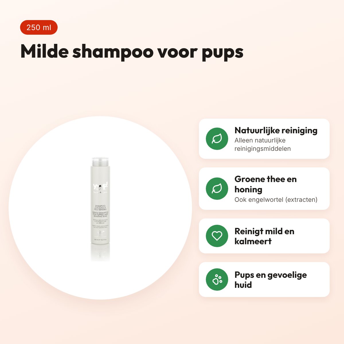 Yuup! Gentle shampoo Puppies & Sensitive 250 ml – voordelen