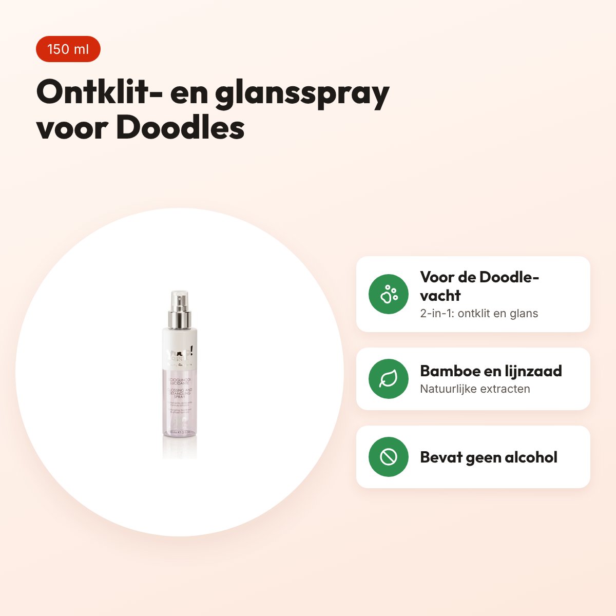 Yuup Glossing & Detangling spray 150 ml – ontklit- en glansspray – voordelen