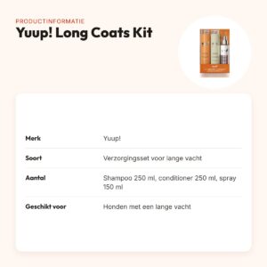Yuup! Long Coats Kit hondenverzorgingsset – shampoo, conditioner en spray – productinformatie
