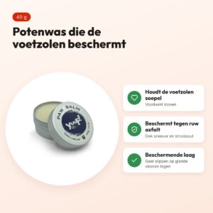 Yuup Paw Balm potenwas 40 g – beschermt de voetkussentjes van de hond – voordelen