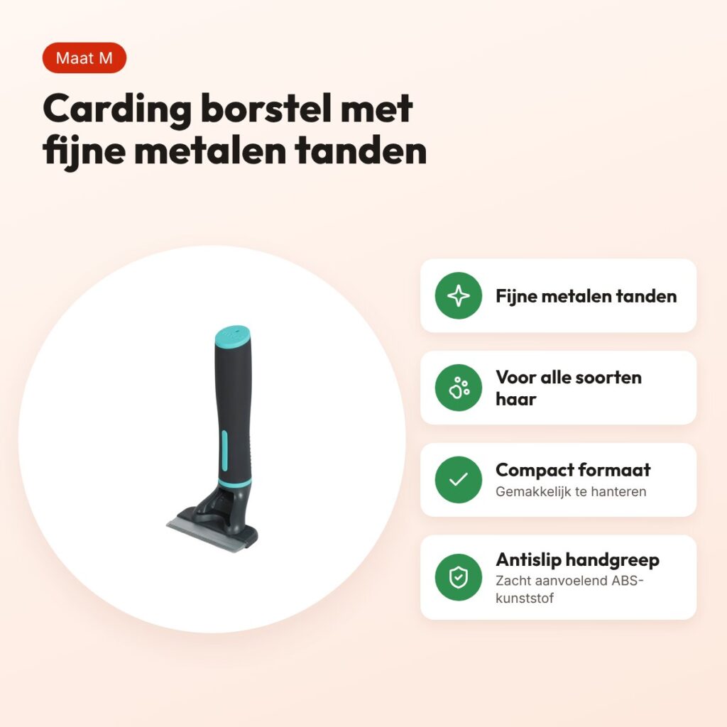 Zolux Anah Carding Super Brush M 7 x 2,5 x 15 cm – zwart/blauw – voordelen