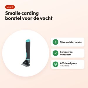 Zolux Anah Carding Super Brush S 5 x 2,5 x 15 cm – zwart/blauw – voordelen
