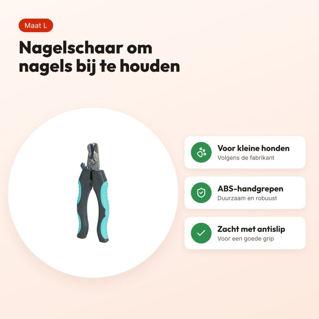 Zolux Anah nagelschaar hond L 5,5 x 1,5 x 16 cm – zwart/blauw – voordelen