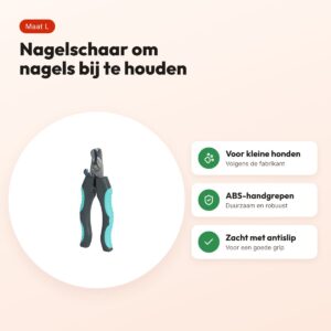 Zolux Anah nagelschaar hond L 5,5 x 1,5 x 16 cm – zwart/blauw – voordelen