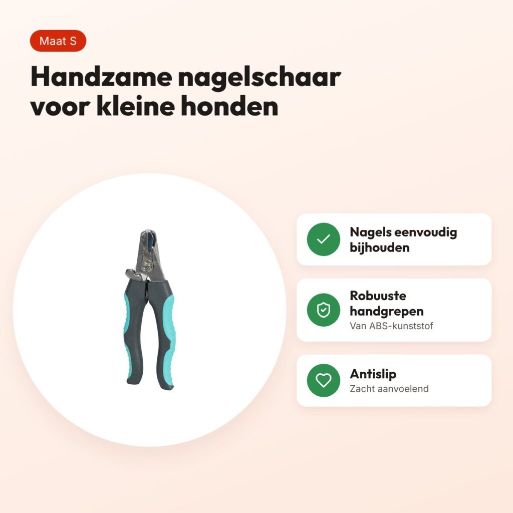 Zolux Anah nagelschaar hond S 5 x 1,5 x 13,5 cm – zwart/blauw – voordelen