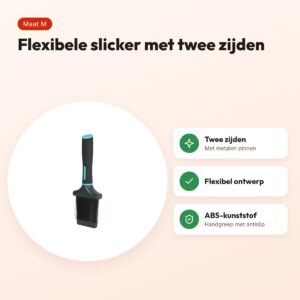 Zolux Anah slickerborstel dubbelzijdig buigbaar M 7 x 4 x 21 cm – voordelen