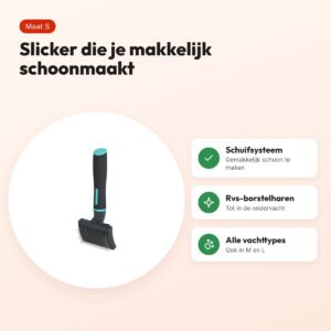 Zolux Anah slickerborstel intrekbaar S 7,5 x 5 x 18,5 cm – zwart/blauw – voordelen