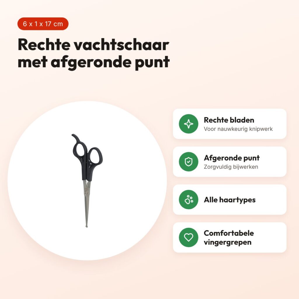 Zolux Anah vachtschaar recht 6 x 1 x 17 cm – met afgeronde punt – voordelen