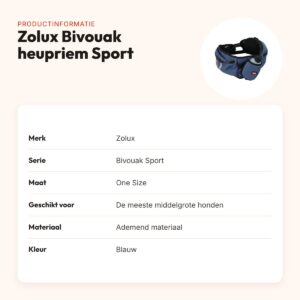 Zolux Bivouak heupriem Sport blauw One Size – ademend materiaal – productinformatie