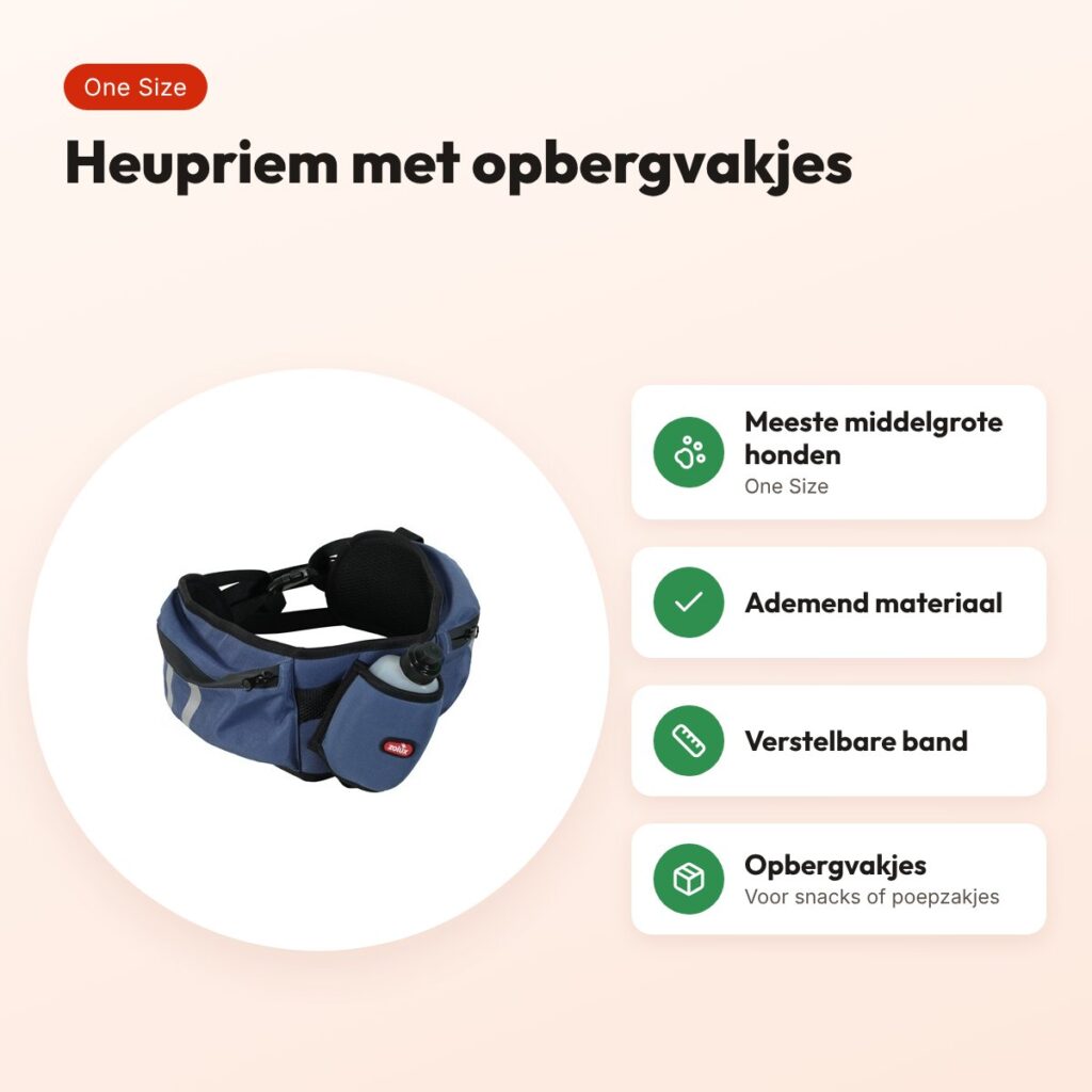 Zolux Bivouak heupriem Sport blauw One Size – ademend materiaal – voordelen
