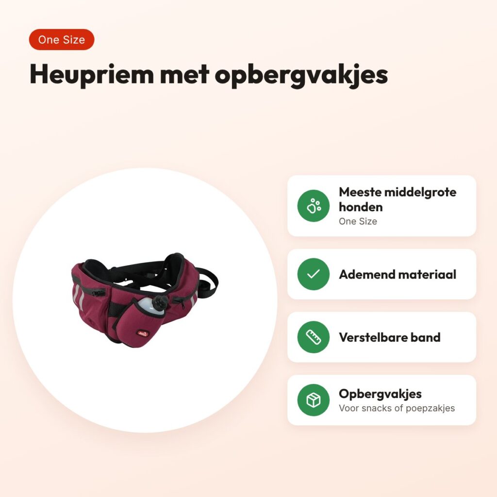 Zolux Bivouak heupriem Sport rood One Size – ademend materiaal – voordelen