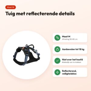 Zolux Bivouak hondentuig blauw M 56-69 cm – tot 18 kg – voordelen