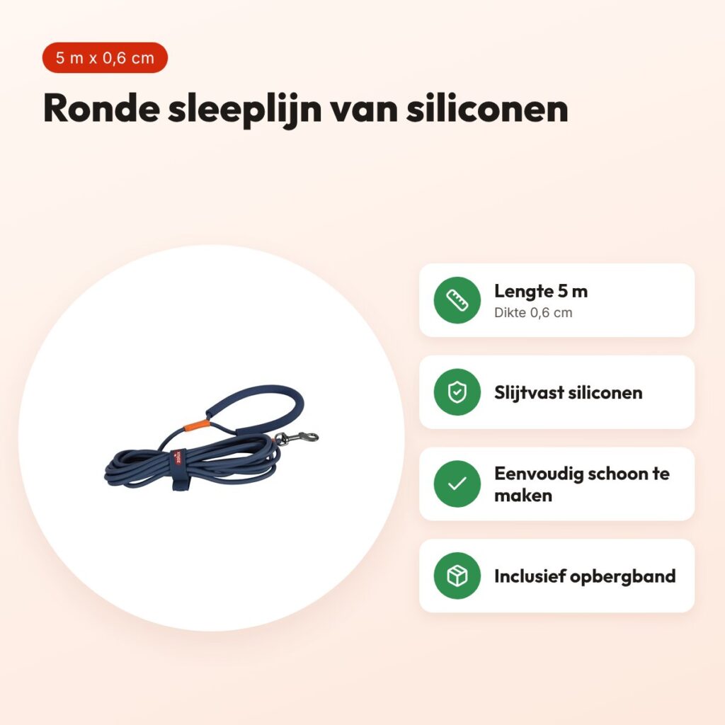Zolux Bivouak sleeplijn rond siliconen blauw 5 m x 0,6 cm – voordelen