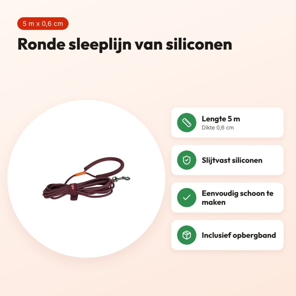 Zolux Bivouak sleeplijn rond siliconen rood 5 m x 0,6 cm – voordelen
